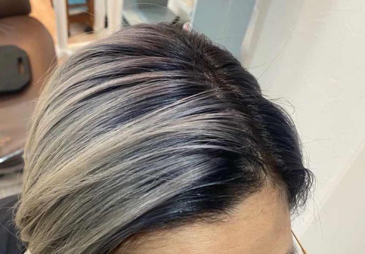 山口市 美容室 美容院 シューケット【 シルバーグレー/ メンズ/レディース/30代/髪色/ピンク/青/インナーカラー/グレー/大人/40代/イヤリングカラー/ 山口市 美容室 美容院 シューケット【 シルバーグレー/ メンズ/レディース/30代/髪色/ピンク/青/インナーカラー/グレー/大人/40代/イヤリングカラー/